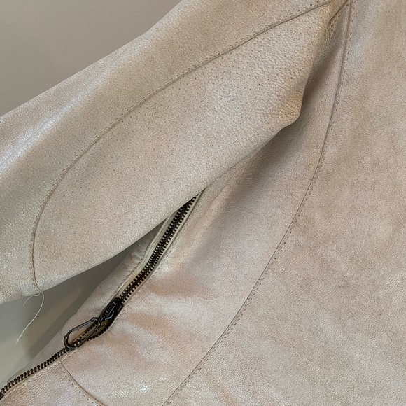 Versace Leather Jacket Off white color with zippers - Picture 16 of 16